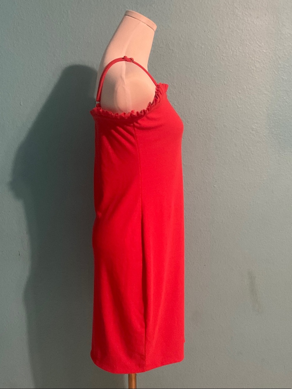 Chaser Red Ruffle-Trim Mini Dress - Picture 3 of 7